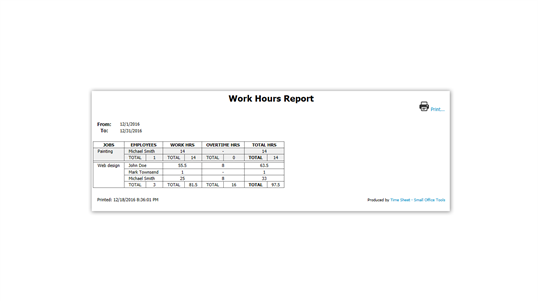 Time Sheet - Small Office Tools screenshot 6
