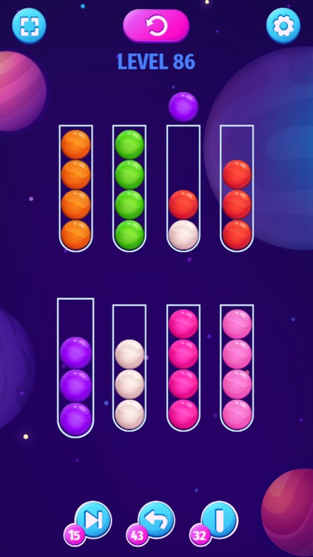 #3. Color Sort Mania (Windows) Podle: Inlogic Software s.r.o.