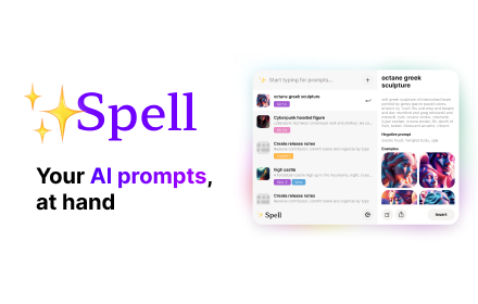 Spell – save & recall all your AI prompts small promo image