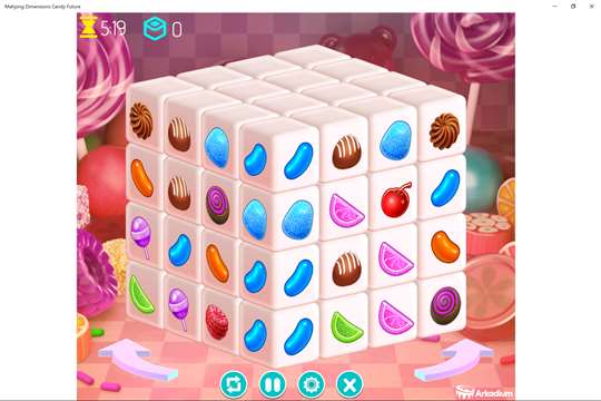 Mahjong Dimensions Candy Future screenshot 2