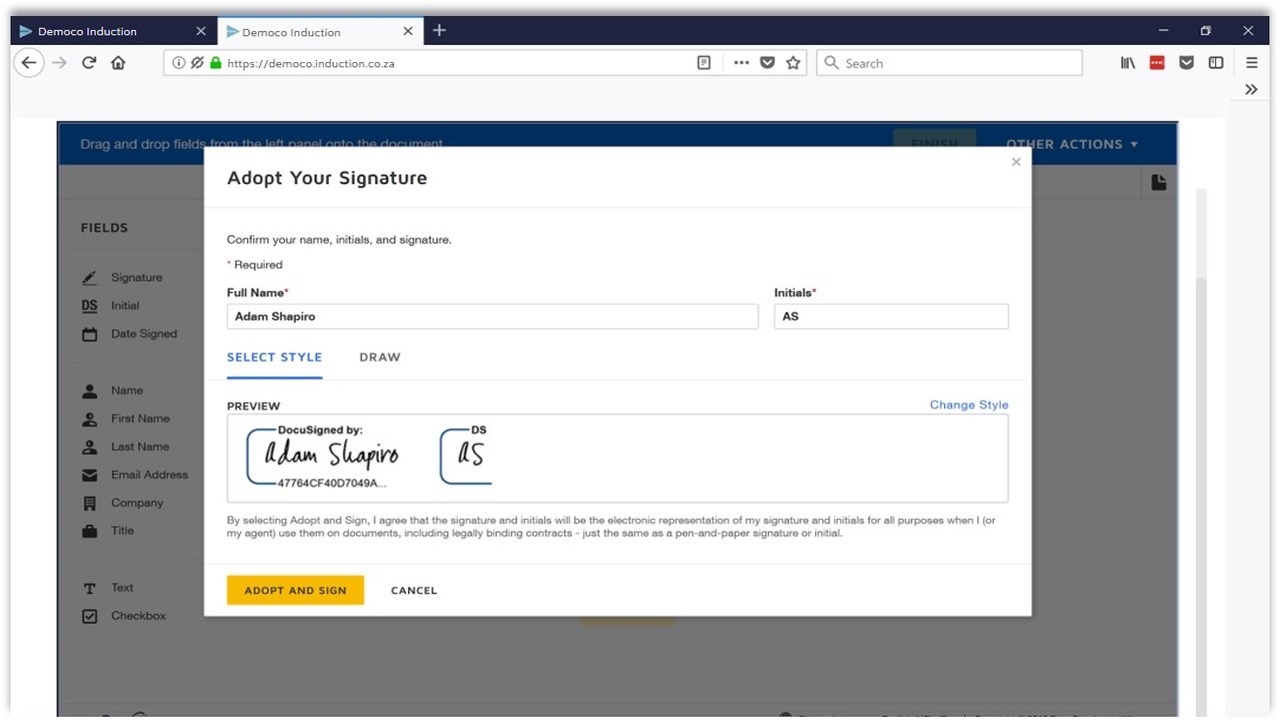 Snapshot 4 of Vendor on-boarding Autopilot