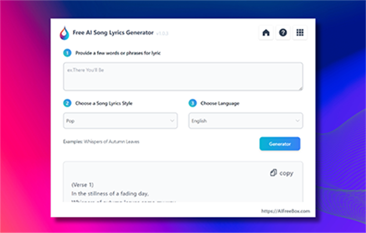 AI Song Lyrics Generator -Craft Unique Lyrics