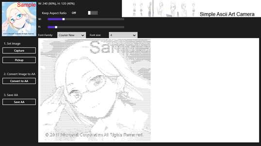 Simple Ascii Art Camera screenshot 2