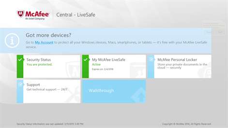 McAfee® Central for Acer Screenshots 1