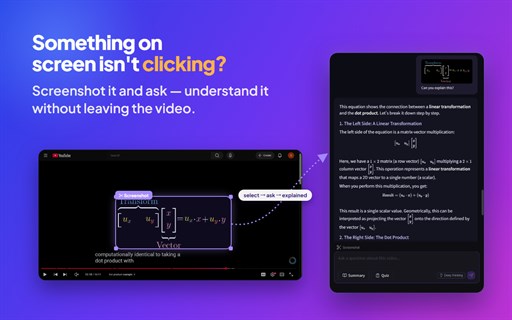 LessonSide — YouTube Summary · AI Q&A · Quiz screenshot 2