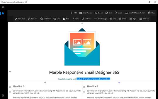 Marble Responsive Email Designer 365 screenshot 2
