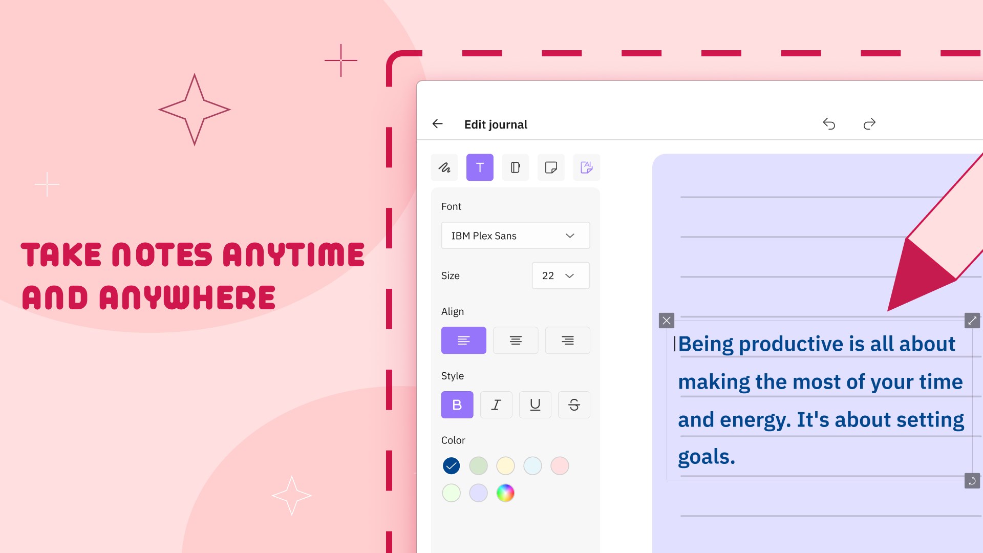 Personal Digital Journal: Note Taker screenshot