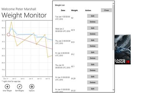 Weight Monitor screenshot 3