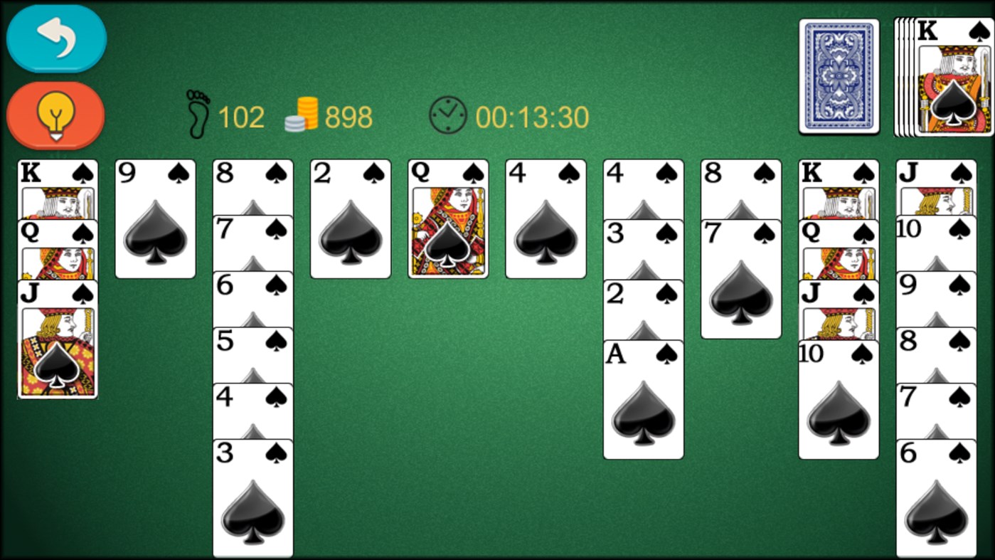 #4. Spider Solitaire Classic! (Windows) 由: Klondike Solitaire Game