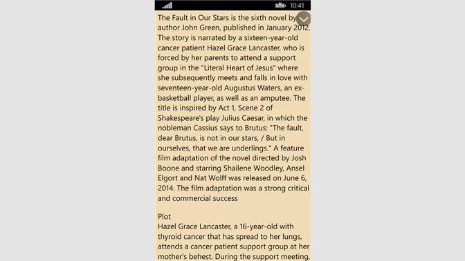 השג את The Fault In Our Stars Book Microsoft Store He Il