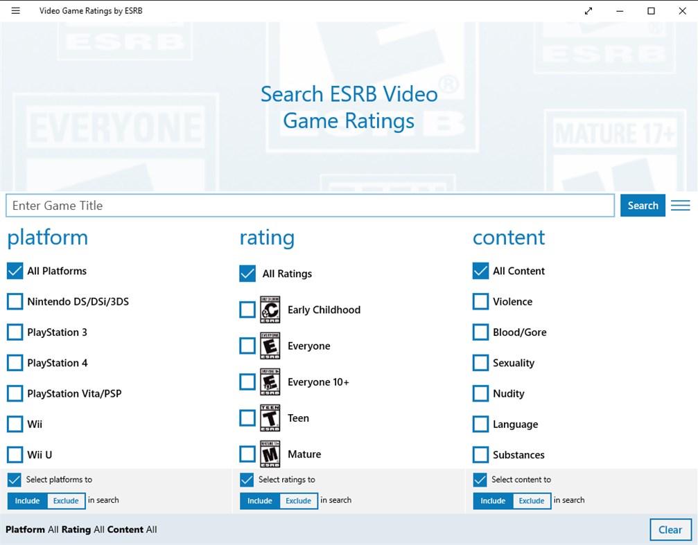 #3. Video Game Ratings by Entertainment Software Rating Board (Windows) 由: Entertainment Software Rating Board