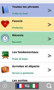 French to italian phrasebook screenshot 1