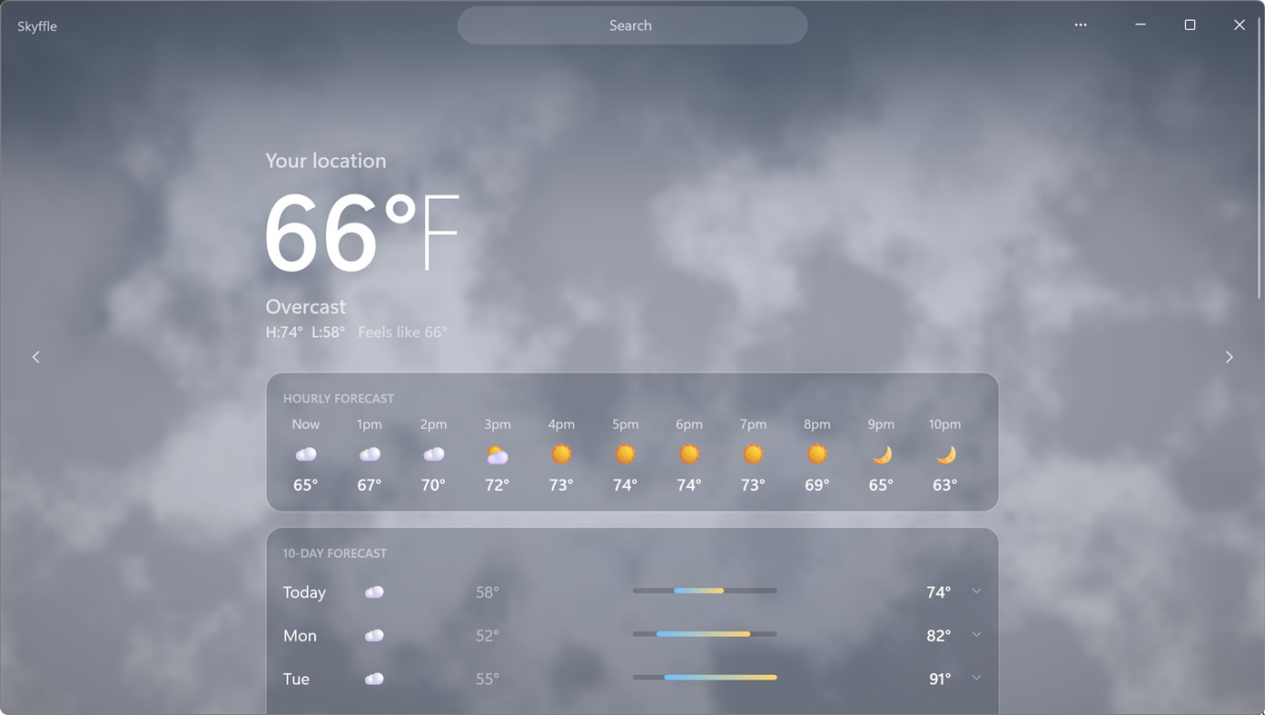 #1. Skyffle (Windows) By: Pratik Mistri