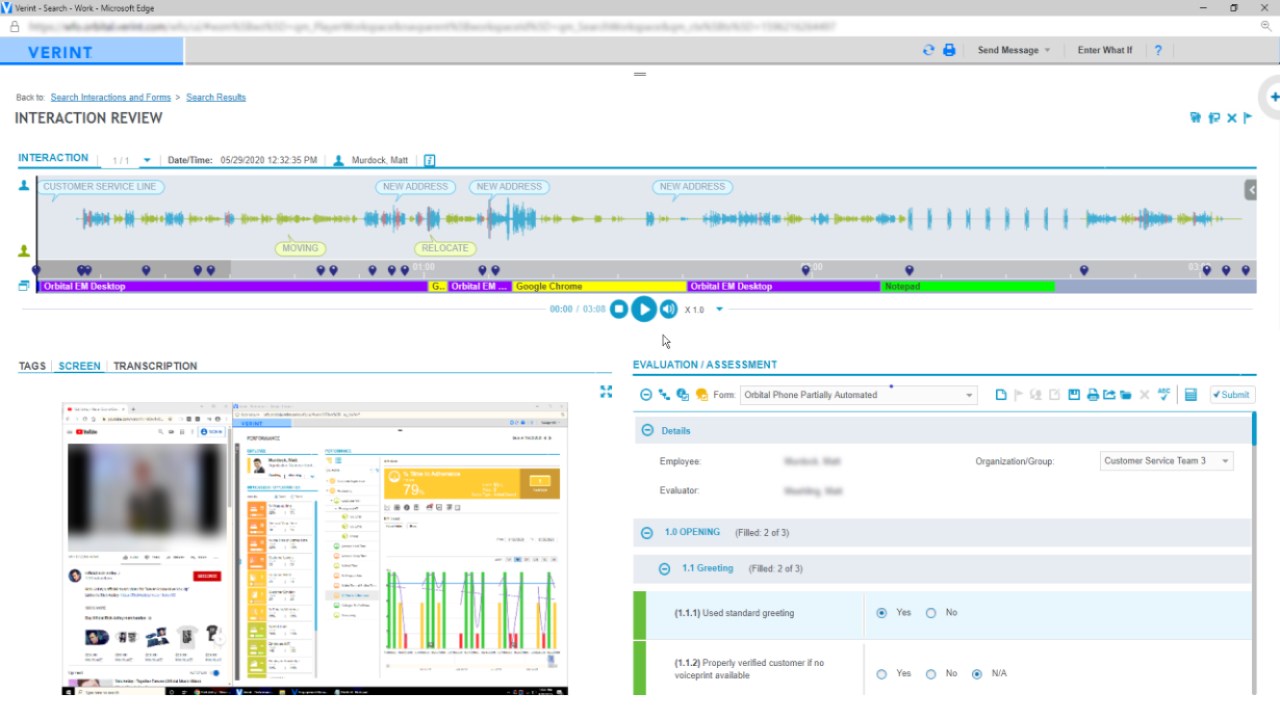 Snapshot 1 of Verint Interaction Recording for Microsoft Teams