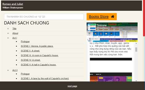 Romeo and Juliet ebook Screenshots 1