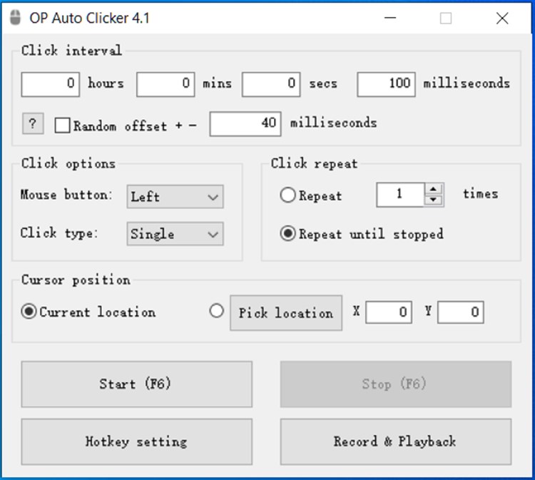 OP Auto Clicker - Auto Tap - PC - (Windows)