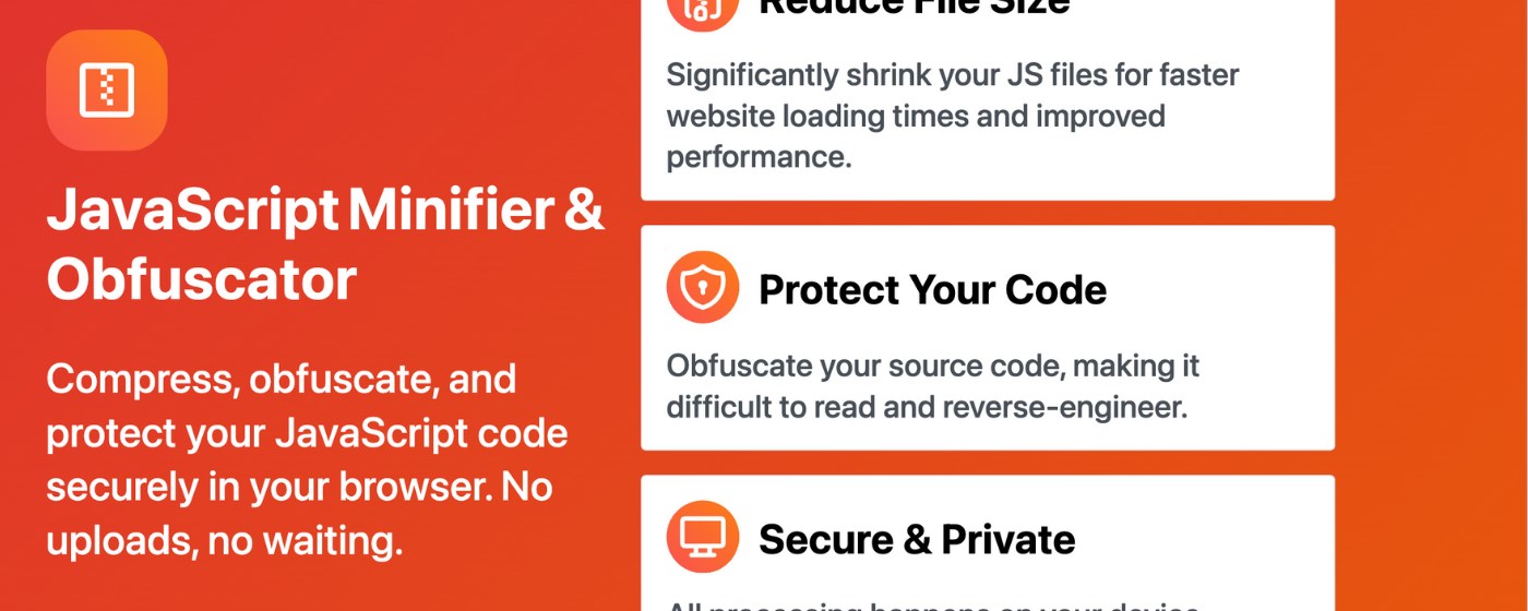 JavaScript Minifier Pro