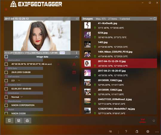EXIFGeoTagger screenshot 3
