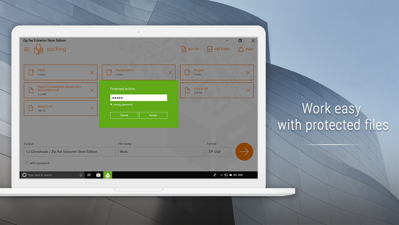 #3. Zip Rar Extractor Store Edition (Windows) Podle: Andrii Leshchinskiy