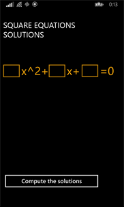 Square equations solutions screenshot 1