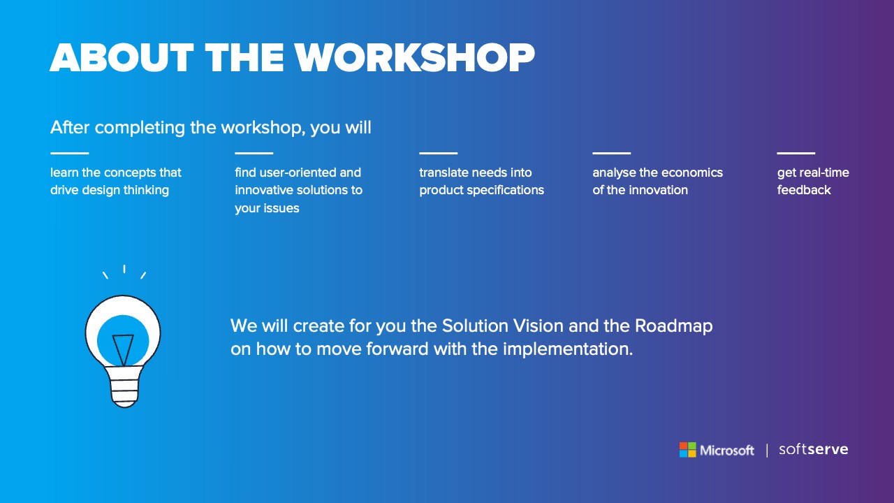 Snapshot 1 of Power BI Design Thinking 4-Weeks Workshop