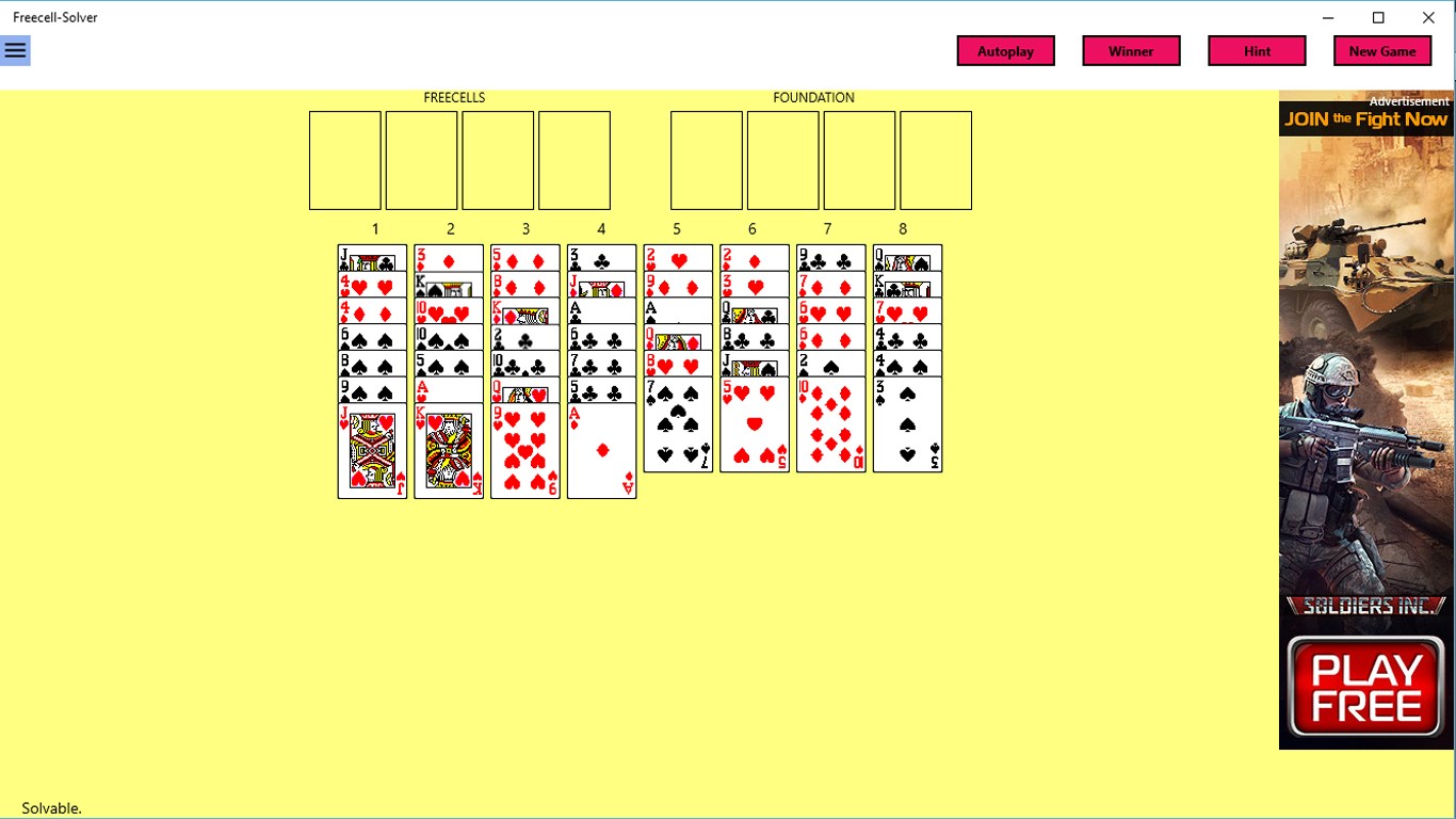 FreecellSolver for Windows 10 Mobile