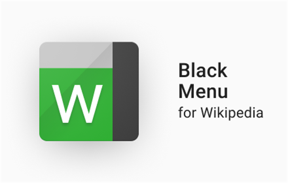 Black Menu for Wikipedia