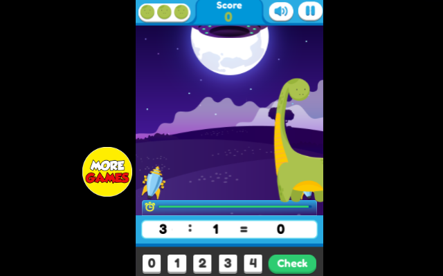 Math With Dino Game