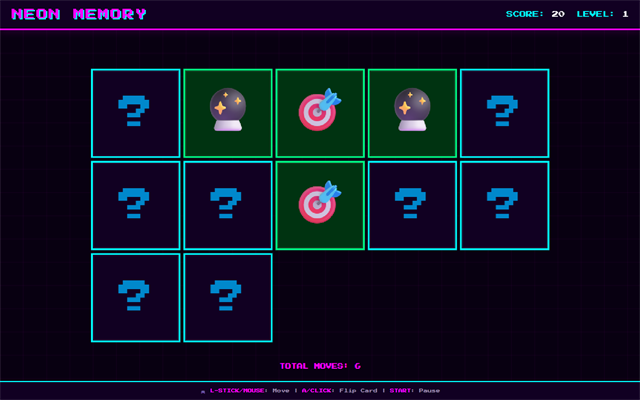 Neon Memory screenshot 2