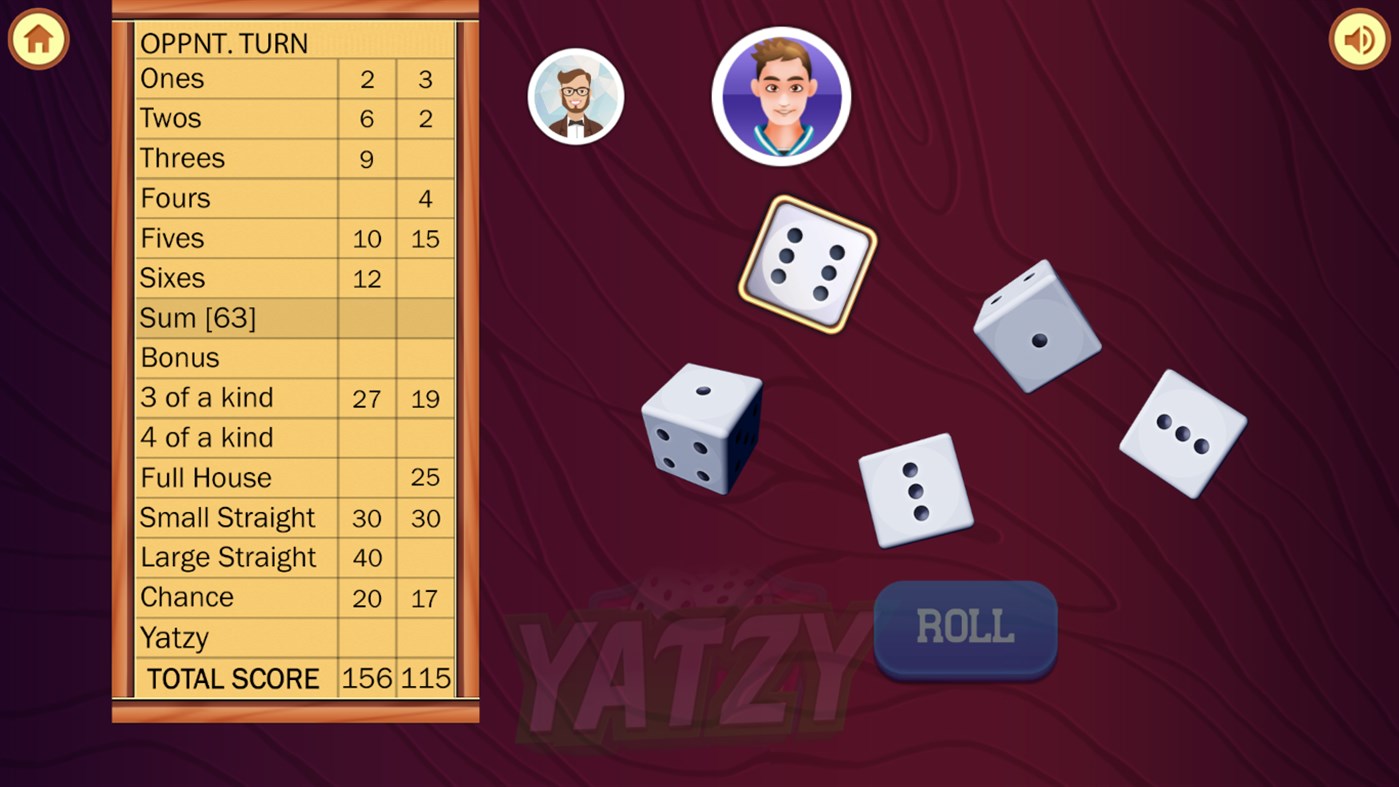 #2. Yatzy Free (Windows) By: Card Guru Game Studio