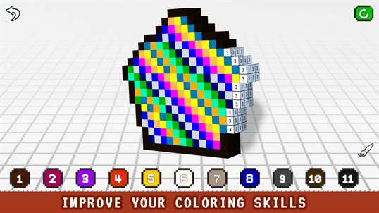 Learn Kids 3D Color - Voxel Coloring Book screenshot 1