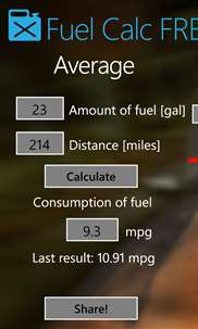 Fuel Calc FREE screenshot 1