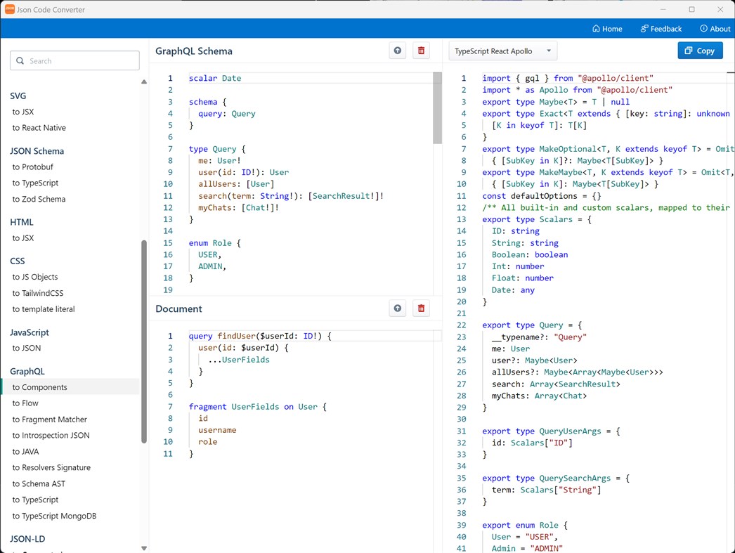 #3. Json Code Converter (Windows) Ved: B4C Studio