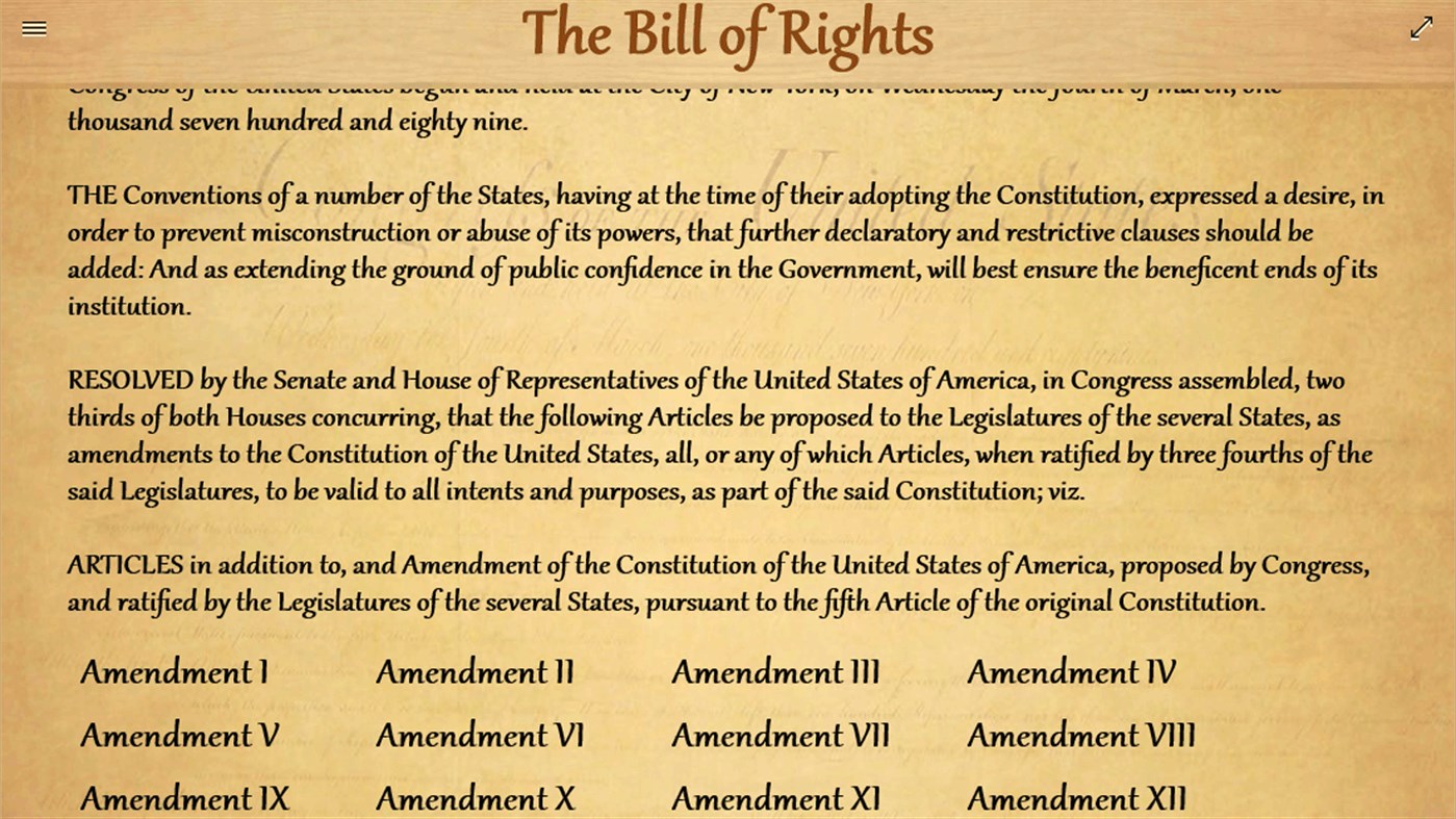 #1. The United States Bill Of Rights (Windows) 由: Future Warp