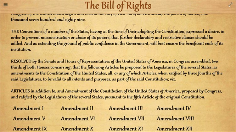 The United States Bill Of Rights - PC - (Windows)