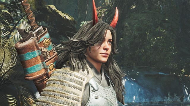 Hunter Layered Armor: Oni Horns Wig screenshot 4