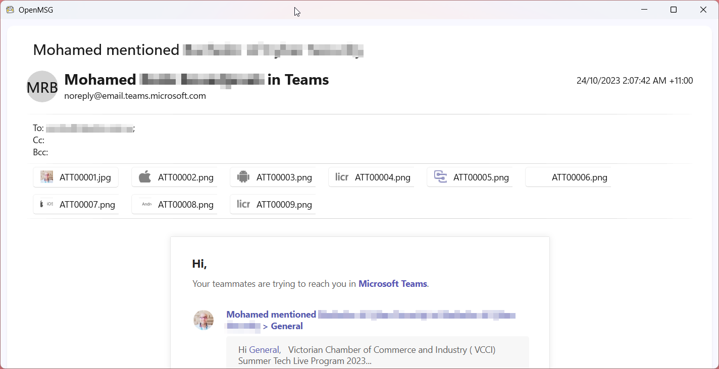 OpenMSG – Open MSG Files without Outlook screenshot