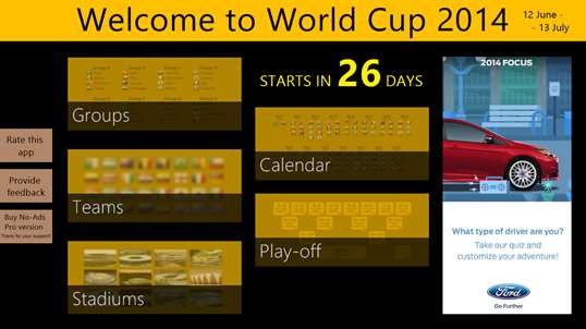 World Cup 2014 Free screenshot 1
