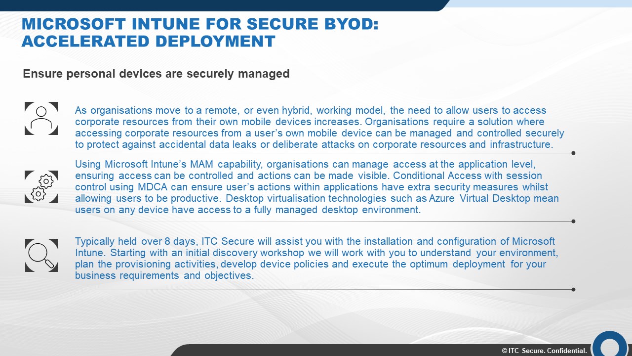 Snapshot 1 of BYOD Intune 1-Wk Accelerated Implementation