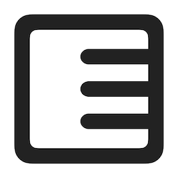 Tab Shelf - Side panel vertical tabs icon
