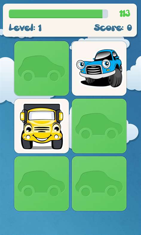 Cars Memory game for kids Screenshots 2