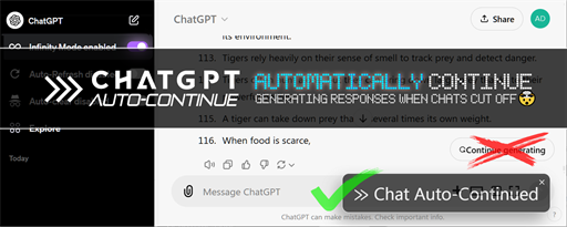 ChatGPT Auto-Continue marquee promo image