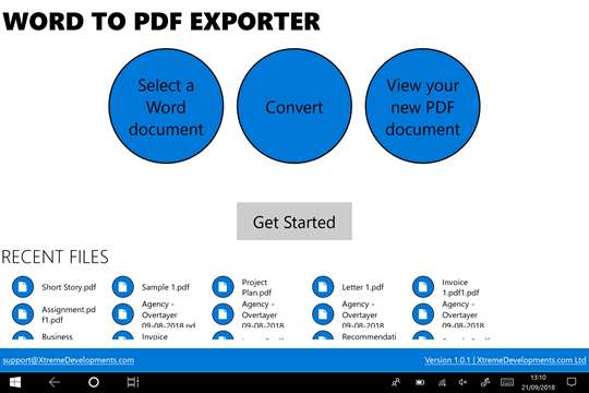 Word To PDF Exporter screenshot 1
