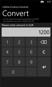 Callista Currency Converter screenshot 2