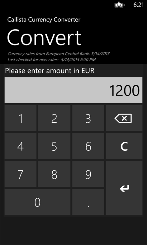 Callista Currency Converter Screenshots 2
