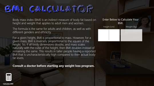 BMI Calculator RT screenshot 1