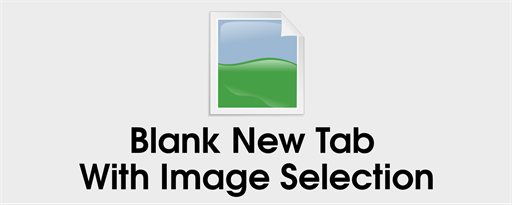 Blank New Tab Page With Image Selection marquee promo image