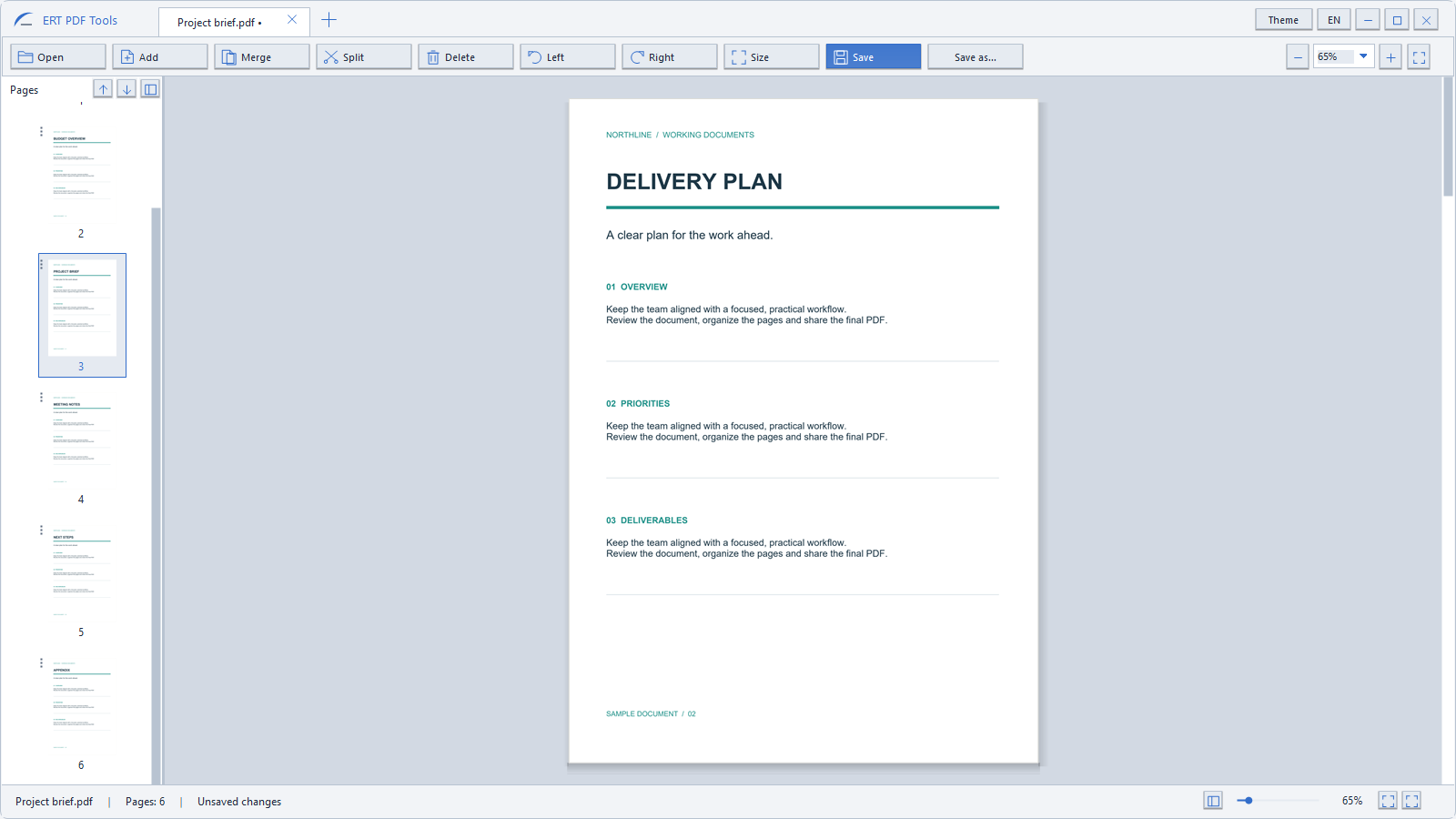 ERT PDF Tools — Merge & Split screenshot