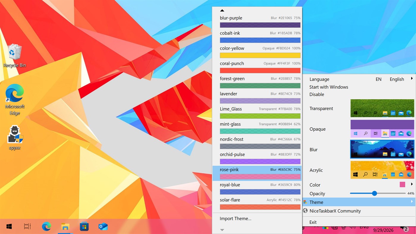 #1. NiceTaskbar (Windows) โดย: XWX Software
