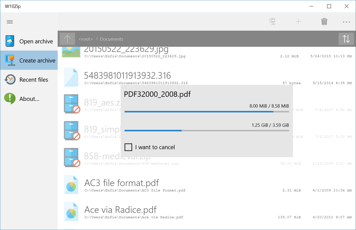 #2. W10Zip (Windows) By: Medieval Software